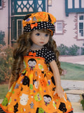 Halloween Fun - dress, hat, tights & shoes for Little Darling Doll or 33cm BJD