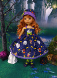 Halloween Owls - dress, hat, tights & shoes for Little Darling Doll or 33cm BJD
