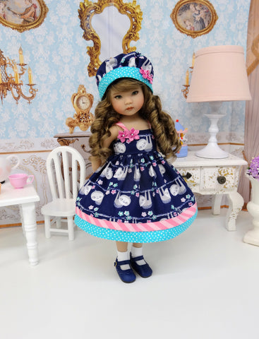 Hanging Around - dress, hat, socks & shoes for Little Darling Doll or 33cm BJD