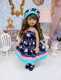 Hanging Around - dress, hat, socks & shoes for Little Darling Doll or 33cm BJD