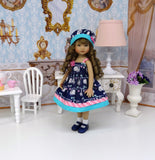 Hanging Around - dress, hat, socks & shoes for Little Darling Doll or 33cm BJD