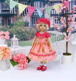 Hanging Garden - dress, hat, socks & shoes for Little Darling Doll or 33cm BJD