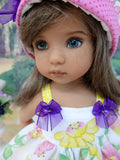 Happy Flowers - dress, hat, tights & shoes for Little Darling Doll or 33cm BJD