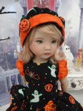 Happy Haunting - dress, hat, tights & shoes for Little Darling Doll or other 33cm doll
