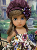 Harvest Pansies - dress, hat, tights & shoes for Little Darling Doll or 33cm BJD