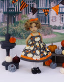 Harvest Pumpkin - dress, tights & shoes for Little Darling Doll or 33cm BJD