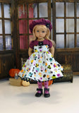 Haunted Cupcakes - dress, hat, tights & shoes for Little Darling Doll or 33cm BJD