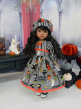 Haunted Graveyard - dress, hat, tights & shoes for Little Darling Doll or 33cm BJD