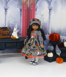 Haunted Graveyard - dress, hat, tights & shoes for Little Darling Doll or 33cm BJD