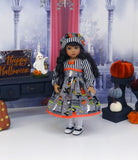 Haunted Graveyard - dress, hat, tights & shoes for Little Darling Doll or 33cm BJD