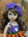 Haunted House - dress, jacket, beret, tights & shoes for Little Darling Doll or 33cm BJD