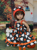 Haunted Pumpkin Patch - dress, hat, tights & shoes for Little Darling Doll or 33cm BJD