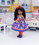 Hawaiian Pineapple - dress, tights & shoes for Little Darling Doll or 33cm BJD