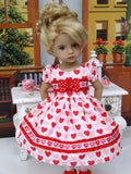 Hearts In Love - dress, tights & shoes for Little Darling Doll