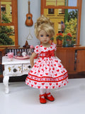 Hearts In Love - dress, tights & shoes for Little Darling Doll