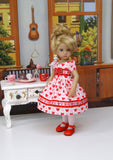 Hearts In Love - dress, tights & shoes for Little Darling Doll
