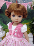 Heidelberg Rose - dirndl ensemble with tights & boots for Little Darling Doll or 33cm BJD