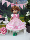 Heidelberg Rose - dirndl ensemble with tights & boots for Little Darling Doll or 33cm BJD