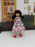 Hello Kitty Cutie - dress, blouse, socks & shoes for Little Darling Doll or 33cm BJD