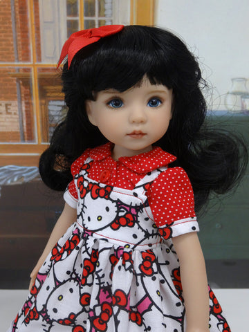 Hello Kitty Cutie - dress, blouse, socks & shoes for Little Darling Doll or 33cm BJD