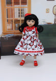 Hello Kitty Cutie - dress, blouse, socks & shoes for Little Darling Doll or 33cm BJD
