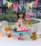 Hello Kitty Patchwork - dress, socks & shoes for Little Darling Doll or 33cm BJD