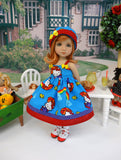 Hello Kitty Rainbows - dress, hat, socks & shoes for Little Darling Doll or 33cm BJD