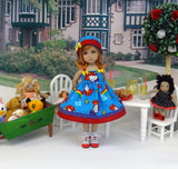 Hello Kitty Rainbows - dress, hat, socks & shoes for Little Darling Doll or 33cm BJD