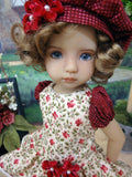 Heritage Bouquet - dress, beret, tights & shoes for Little Darling Doll or other 33cm BJD