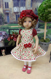 Heritage Bouquet - dress, beret, tights & shoes for Little Darling Doll or other 33cm BJD