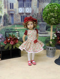 Heritage Bouquet - dress, beret, tights & shoes for Little Darling Doll or other 33cm BJD