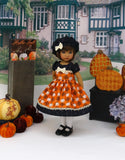Heritage Pumpkin - dress, hat, tights & shoes for Little Darling Doll or 33cm BJD