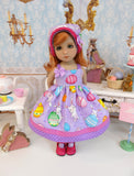 Hiding Easter Eggs - dress, kerchief, tights & shoes for Little Darling Doll or 33cm BJD