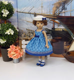 High Seas - dress, sailor hat, socks & shoes for Little Darling Doll or 33cm BJD