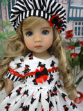 Highland Terrier - dress, hat, socks & shoes for Little Darling Doll or 33cm BJD