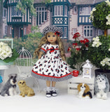Highland Terrier - dress, hat, socks & shoes for Little Darling Doll or 33cm BJD