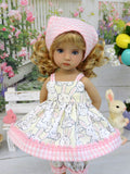 Hippity Hop - babydoll top, bloomers, kerchief & sandals for Little Darling Doll