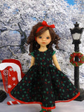 Holiday Holly - dress, tights & shoes for Little Darling Doll or 33cm BJD