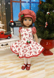 Holiday Sweets - dress, beret, tights & shoes for Little Darling Doll or other 33cm BJD