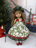 Holly Branch - dress, tights & shoes for Little Darling Doll or 33cm BJD