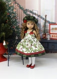 Holly Branch - dress, tights & shoes for Little Darling Doll or 33cm BJD