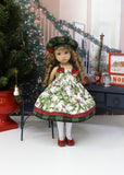 Holly Branch - dress, tights & shoes for Little Darling Doll or 33cm BJD