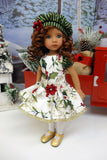 Holly Elegance - dress, beret, tights & shoes for Little Darling Doll or other 33cm BJD