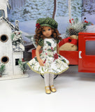 Holly Elegance - dress, beret, tights & shoes for Little Darling Doll or other 33cm BJD