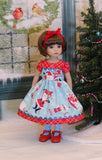 Holly Jolly - dress, tights & shoes for Little Darling Doll or 33cm BJD