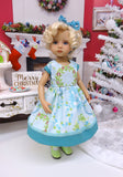 Holly Who Wreath - dress, tights & shoes for Little Darling Doll or 33cm BJD