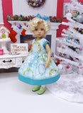 Holly Who Wreath - dress, tights & shoes for Little Darling Doll or 33cm BJD