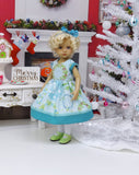 Holly Who Wreath - dress, tights & shoes for Little Darling Doll or 33cm BJD