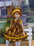 Honey Bee - dress, hat, tights & shoes for Little Darling Doll or 33cm BJD