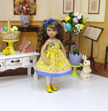 Honey Lamb - dress, tights & shoes for Little Darling Doll or 33cm BJD